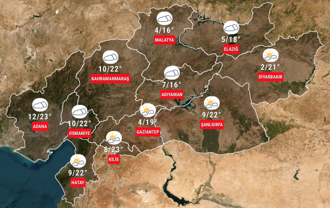 Deprem bölgesinde hava durumu